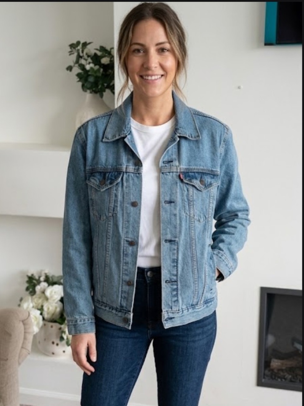 Levi's Light Blue Denim Shirt Jacket for Women